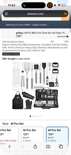 Kaluns 40-Piece Heavy-Duty BBQ Grill Tool Set