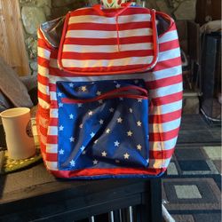 Large Patriotic USA Backpack Cooler. Great Condition 
