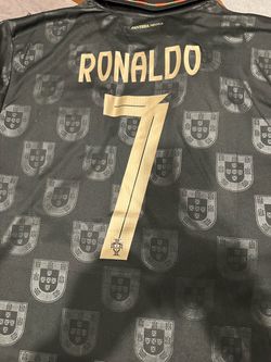 Portugal Ronaldo #7 Black Soccer Jersey