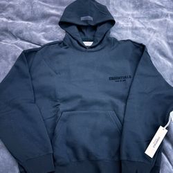 black essential hoodie