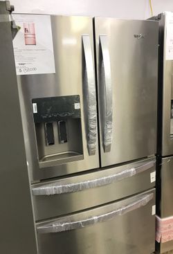 Whirlpool 25cu ft French Door refrigerator in Fingerprint Resistant stainless steel/ 1 year warranty free delivery