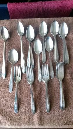 Community silver plate spoon and fork