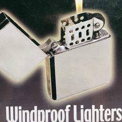 Windproof Lighters Flip Top- Refillable w/Lighter Fluid 