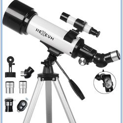 vonyur Refracting Telescope for Kids Beginners - Travel Telescope with Carry Bag, Phone Adapter and Wireless Remote.