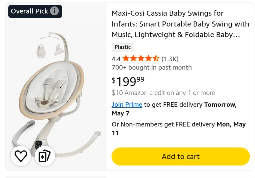 Baby swing