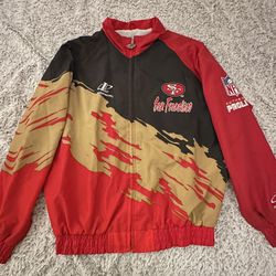 Vintage 49ers logo athletic jacket size L
