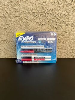 NEW EXPO Dry Erase/Wet Erase Mixed Marker Set, Black & Red **$10 for (6) - 4 Packs**