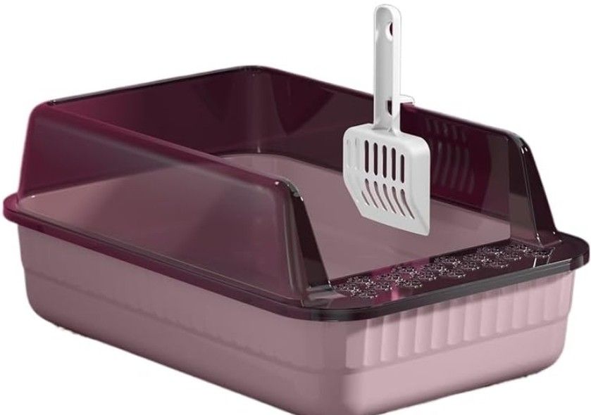 Litter Box for Cat Open Large Capacity Anti-Splash Shovel Cats Toilet Pet Sandbox Kitten Tray Bedpan Cleaning Basin Supplies

