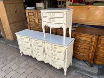French Provincial Dresser and night stand