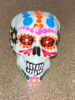 Hand-Painted Day of the Dead Sugar Skull Decor #2