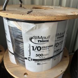 500’ Southwire 1/0 AWG Copper Wire SIMpull THHN Black