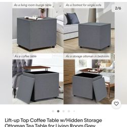 lift top coffee table with hidden storage ottoman tea table