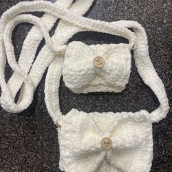 Soft crochet purse set mother-daughter