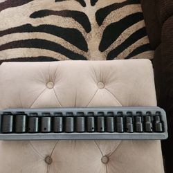 1/2 inch drive 15 piece 6 point metric impact shallow socket set