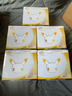 Pokemon 30th Celebrations Elite trainer boxes x5
