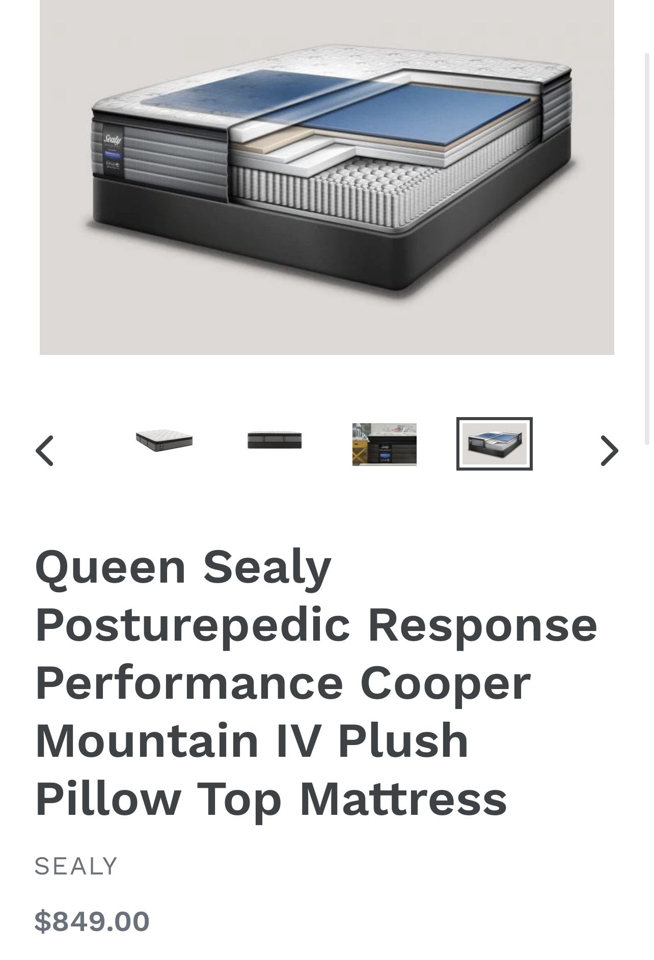 BRAND NEW SEALY CALIFORNIA KING PILLOWTOP MATTRESS ONLY