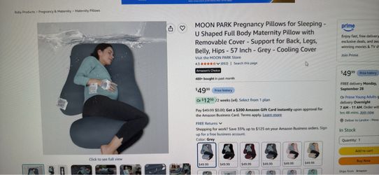 Moon Park U-Shaped Pregnancy Body Pillow