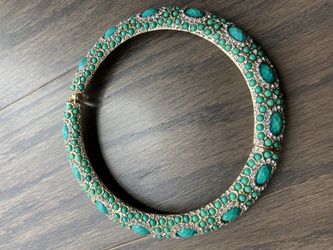 Amrita Singh Sapphire Diamond Necklace New Turquoise Statement