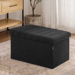 Seville Classics Boucle Foldable Storage Trunk