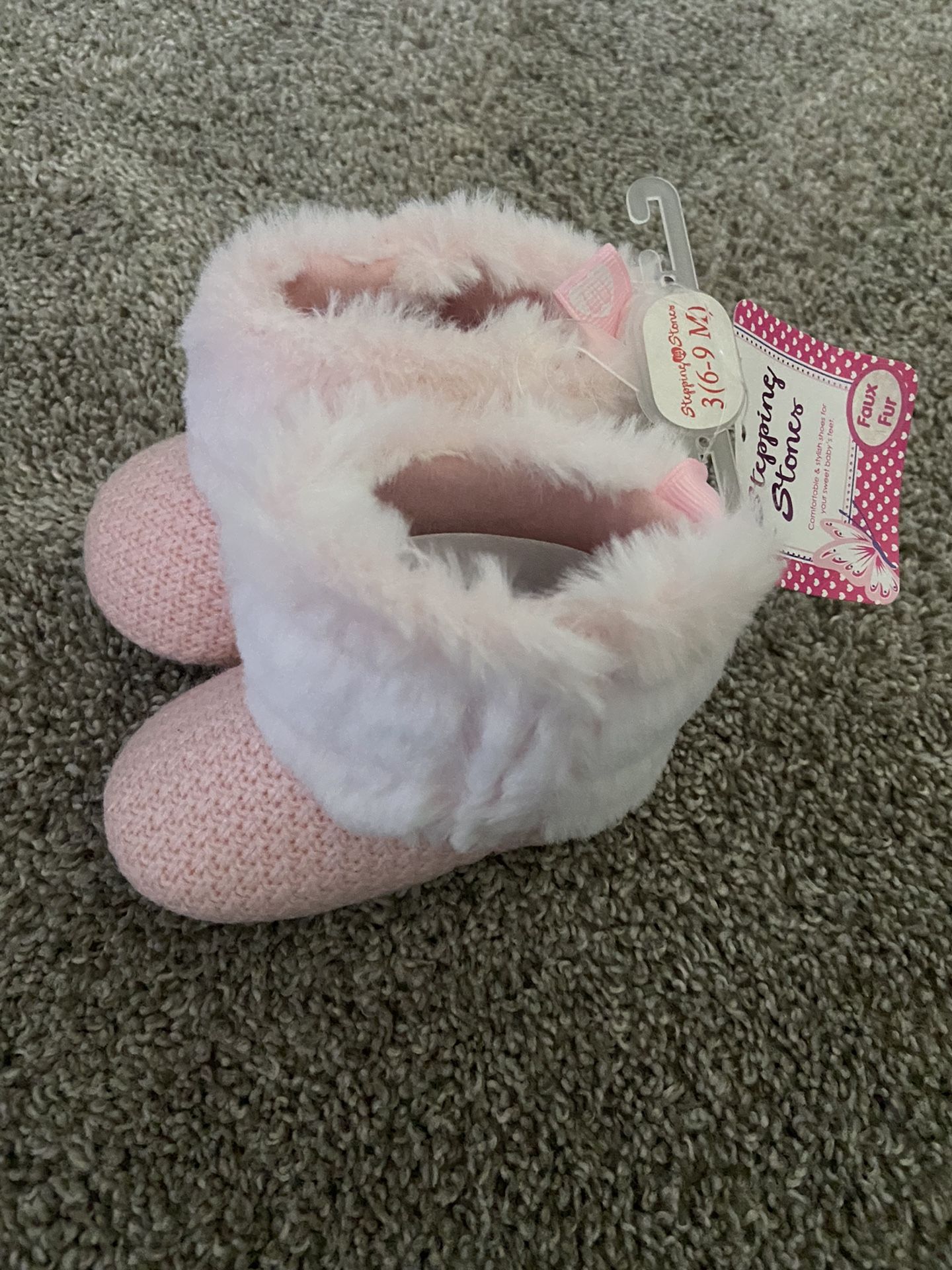 Baby Pink Fur Boots 
