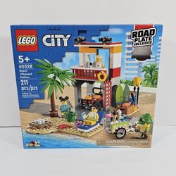 LEGO City 60328 Beach Lifeguard Station Building Set 211 Pieces New Sealed Retired