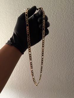 Gold filled 14k Figaro Chain Necklace 24 inch