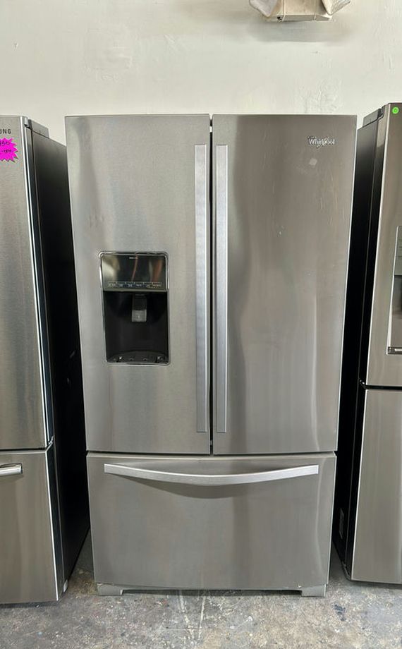 Whirlpool French Door Fridge, Stainless Steel, Great Condition, Ice Maker