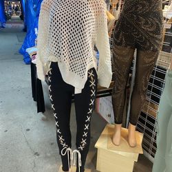 Lace Up Soft Stretch Jeans Size Small Skinny Ankle