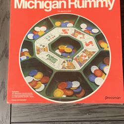 Vintage 1980 Pressman Michigan Rummy Board Game #5551 Made in USA - Brand New