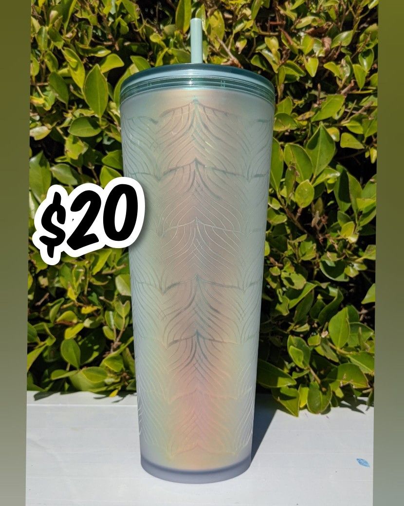 2021 Spring Release New Starbucks Undersea Tail Soft Touch Cold Cup 24oz