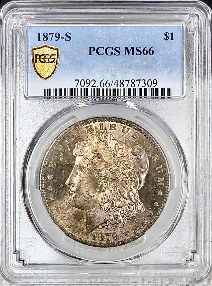 1879 S MORGAN SILVER DOLLAR PCGS MS66 EXCEPTIONAL TONE