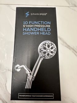 SparkPod 10-Function Handheld Shower Head — Brand New
