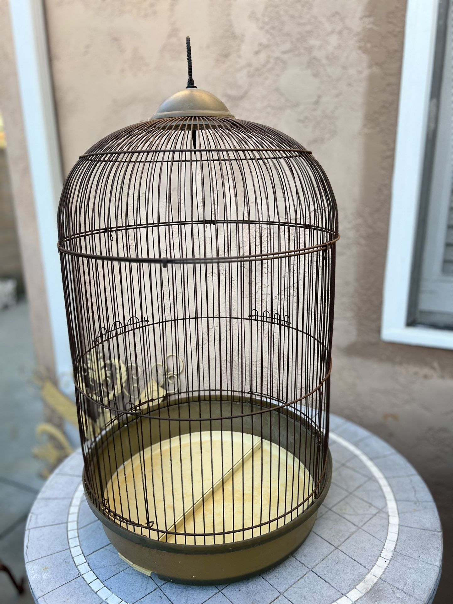 Vintage Rusted Domed Bird Cage For Garden Plants 2 Pieces 60” Tall