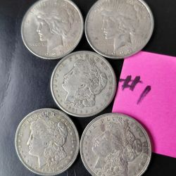 SILVER DOLLARS 5/$300