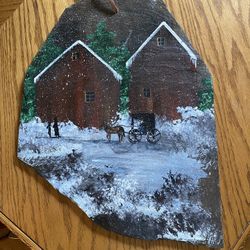 Hand Painted Slate Wall Hanging