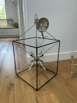 Black and Silver Cube Chandelier