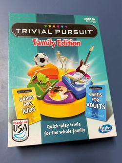 TRIVIAL PURSUIT GAME FOR FAMILIES: Kids and adults can test their smarts with this Trivial Pursuit Family Edition game 1200 TRIVIA QUESTIONS FOR KIDS 