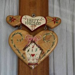 Holiday Decoration - Hanging on Wall or Entry Door - "Happy Holidays"