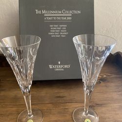 Waterford Crystal Millennium Love Toasting Champagne Flutes Thumbnail