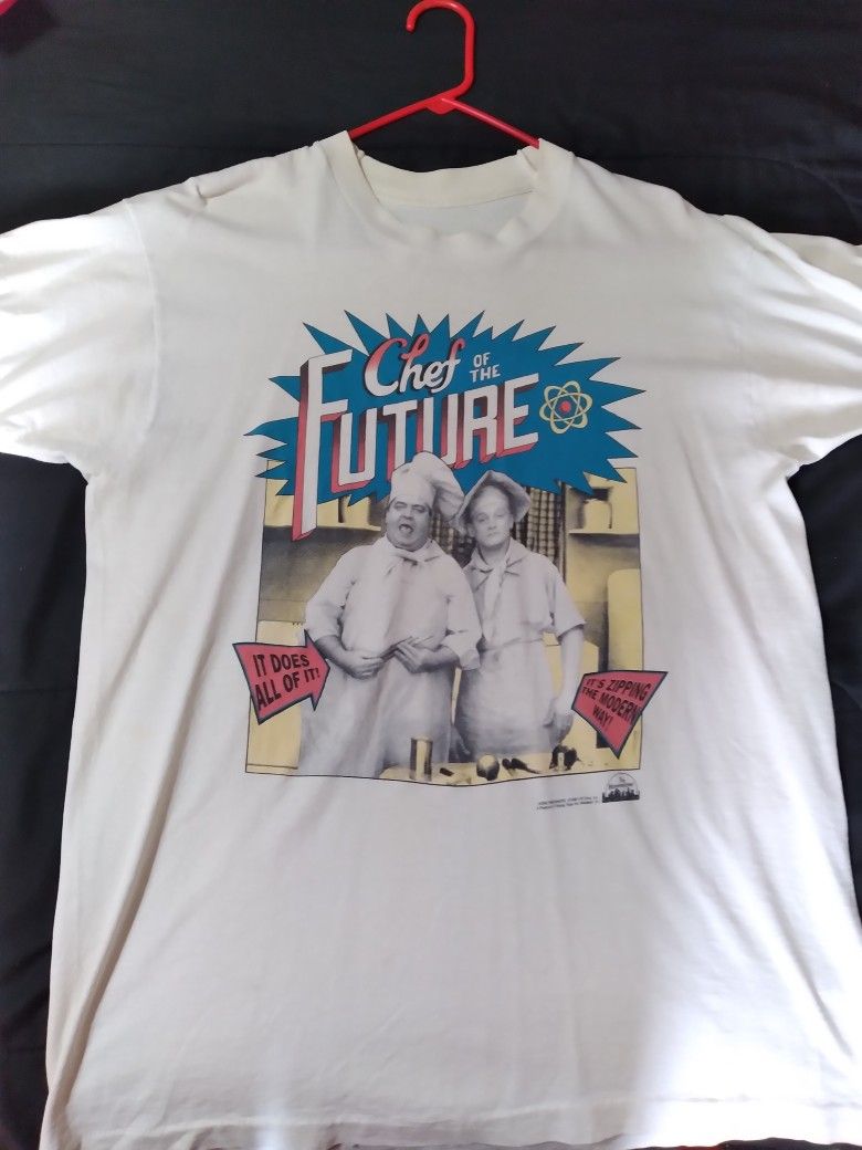 The Honeymooners Chef Of The Future White Tee T Shirt Size Large