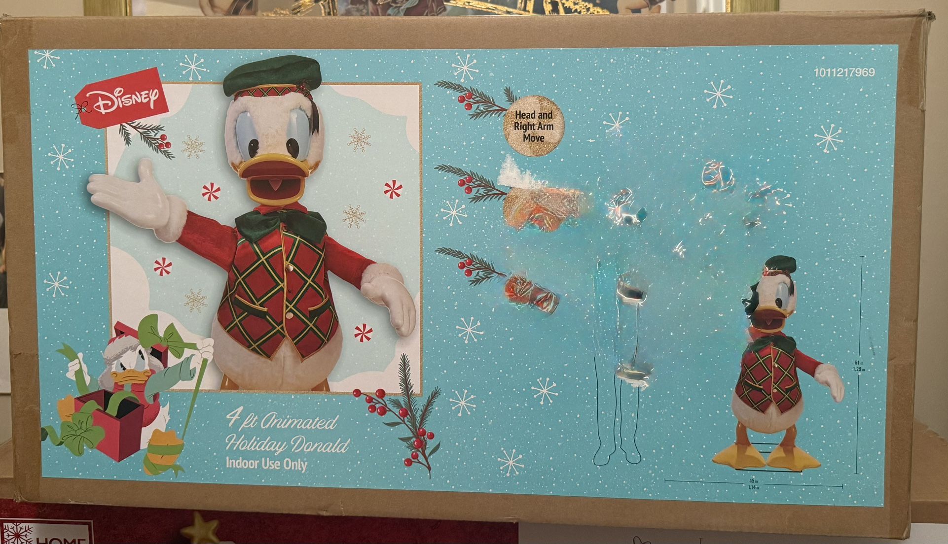 Disney 4 ft. Animated Holiday Donald Duck Home Depot - Christmas Animatronic