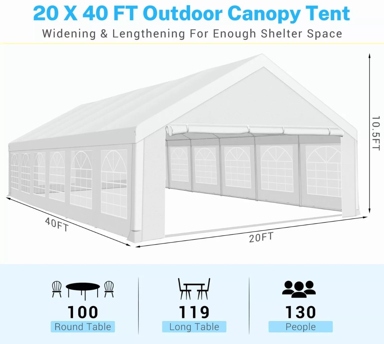 20’x40’ Party Tent Gazebo Canopy