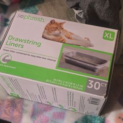 So Phresh XL Drawstring Cat Litter Box Liners 30ct
