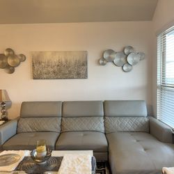 L Shaped Leather Sectional