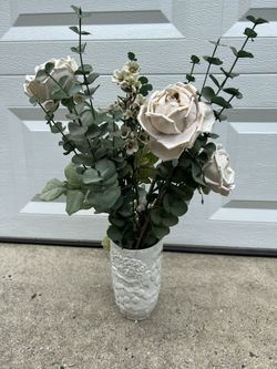 $6 For This Vase With Fake Flowers 