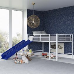 Loft bed with slide