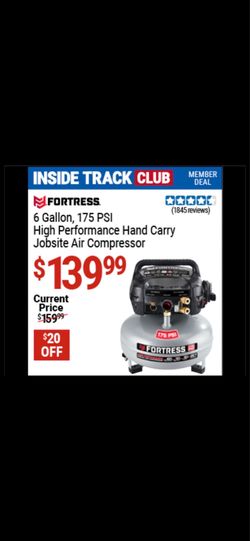 6 GALLON 175 PSI AIR COMPRESSOR