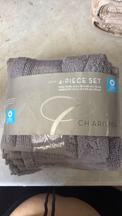 Charisma Luxury 4-Piece Towel Set Gray
