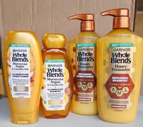 Garnier Whole Blends Shampoo & Conditioner Bundle (4 Bottles)
