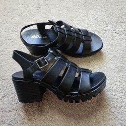 Black Strappy Sandals 